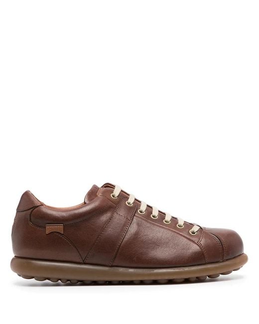 Camper Brown Pelotas Ariel Leather Sneakers for men