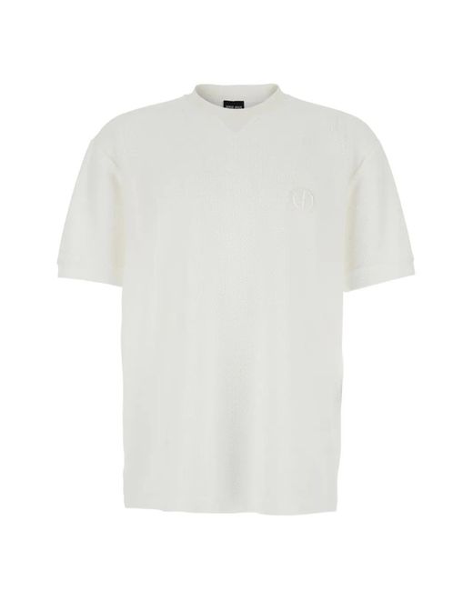 Giorgio Armani White Logo-Detail T-Shirt for men