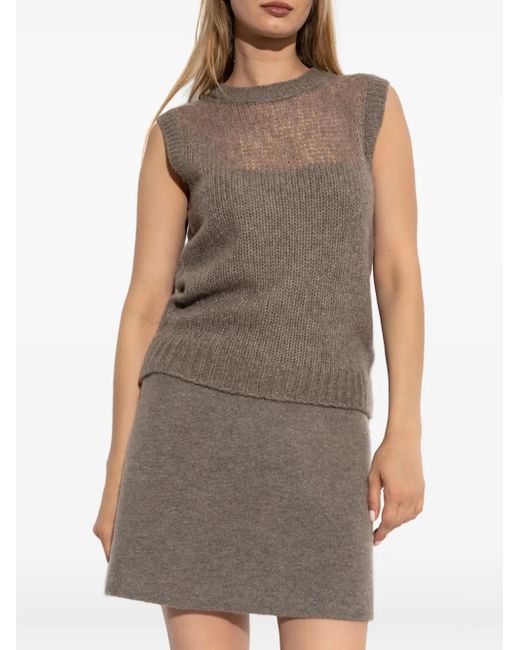 Lisa Yang Gray The Darcia Top