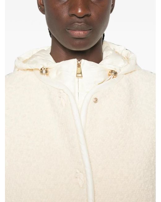 Moncler Natural Veste Hylesine À Capuche