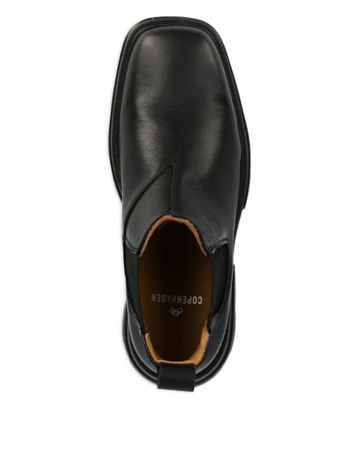 COPENHAGEN Black Elastic-Panelled Lug-Sole Boots