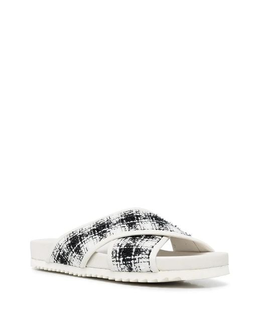 Madison Maison White Crossover Strap Sandals