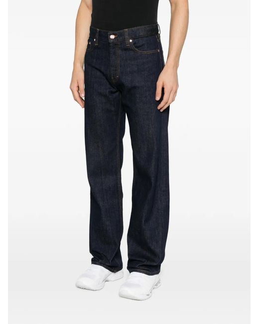Casablanca Blue Logo-Patch Jeans for men