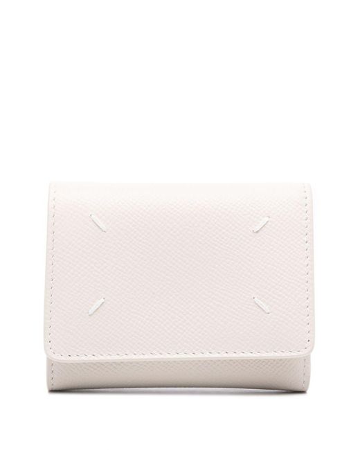 Maison Margiela Pink Four-stitch Leather Wallet for men