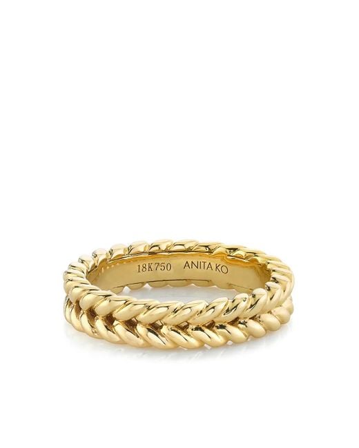 Anita Ko Metallic 18Kt Braided Ring