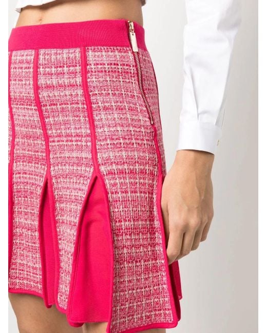Elisabetta Franchi Pink High-Waisted Pleated Skirt