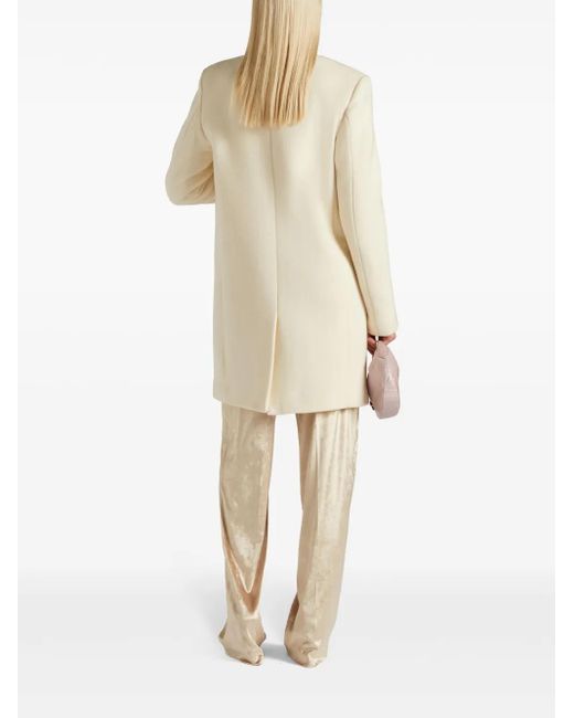 Genny Natural Double-Breasted Coat