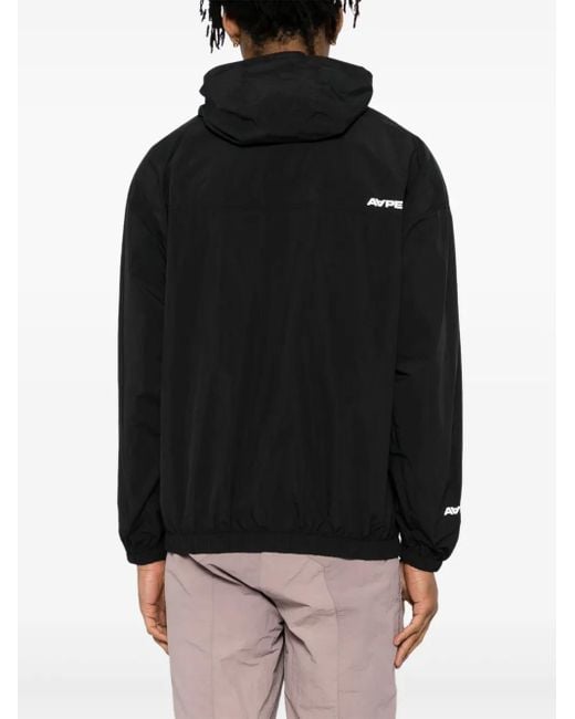 Aape By A Bathing Ape Black Logo Hooded Jacket for men