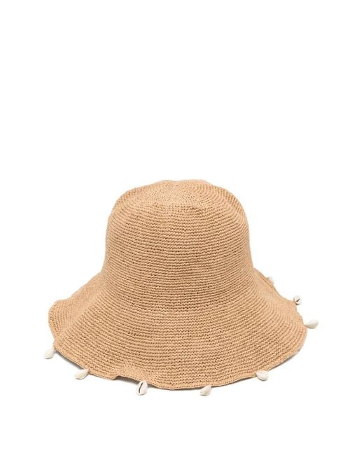 Chapeau Crete En Raphia Rails en coloris Natural