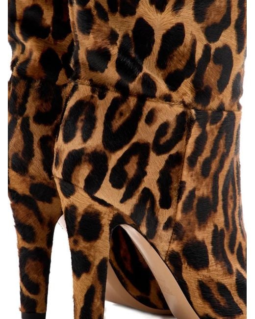 Paris Texas Brown Elsa Leopard Heeled Boots