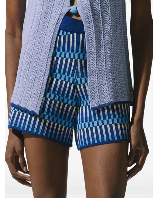 Baobab Blue Kina Knit Shorts