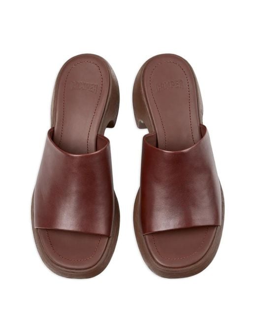 Camper Brown Thelma Leather Sandals