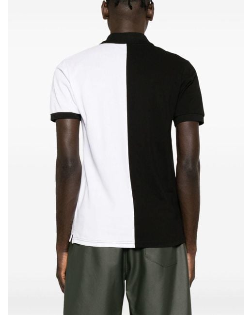 Moschino Black Logo-print Cotton Polo Shirt for men