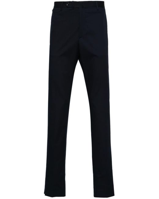 Tagliatore Blue Mid-rise Tailored Trousers for men