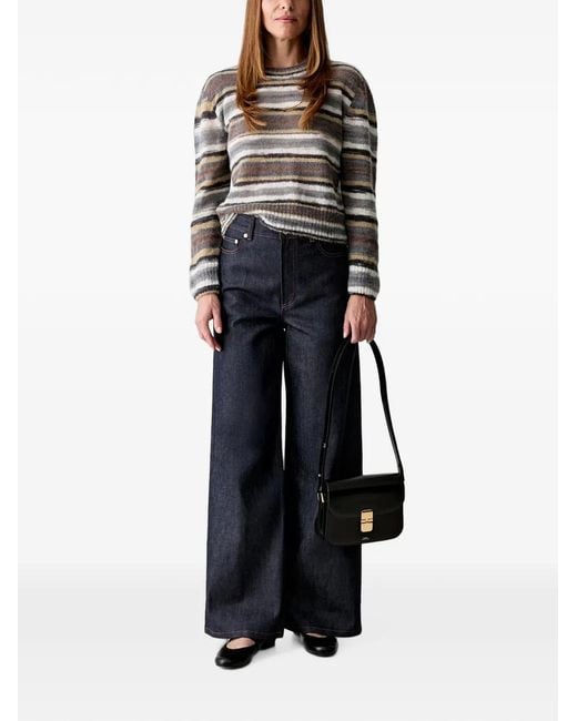A.P.C. Brown Striped Sweater