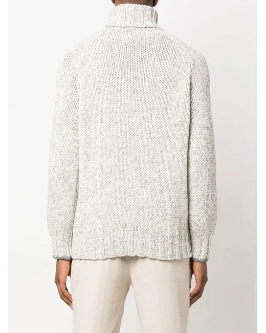 Maglione A Collo Alto di Brunello Cucinelli in White da Uomo