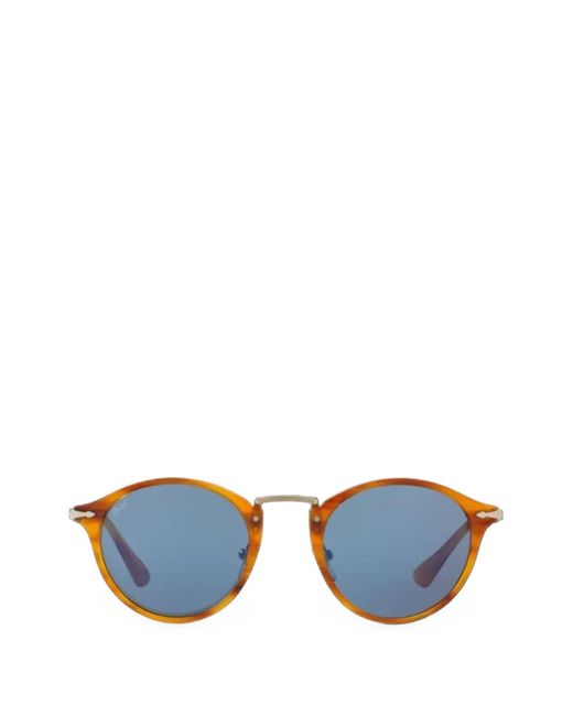 Persol Blue Calligrapher Round-Frame Sunglasses