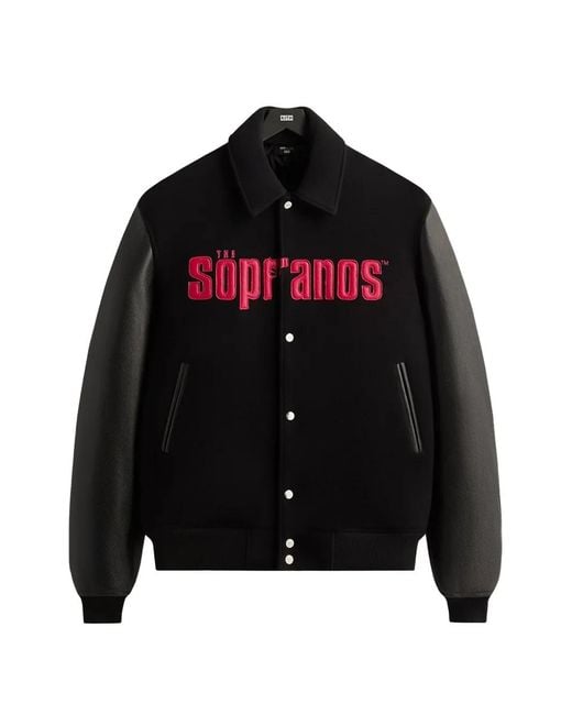 Kith Black X The Sopranos Varsity Jacket for men