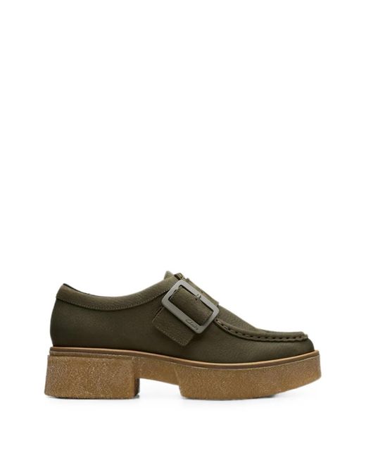 Clarks Green Linoso Monk Nubuck Loafers