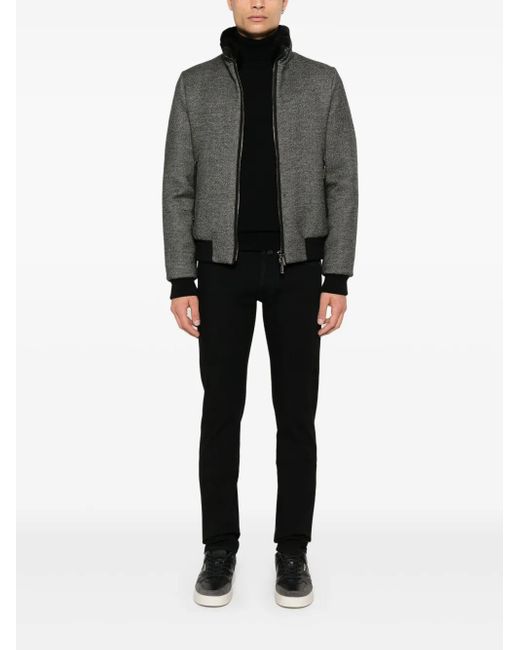 Moorer Gray Bellati-Lp Bomber Jacket for men