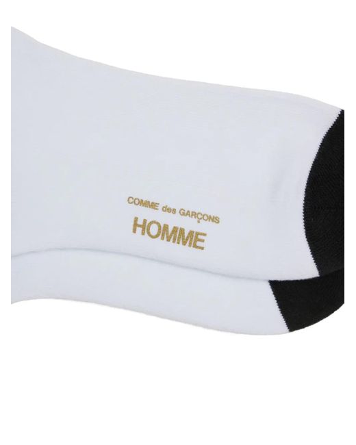 メンズ Comme des Garçons ロゴ 靴下 White