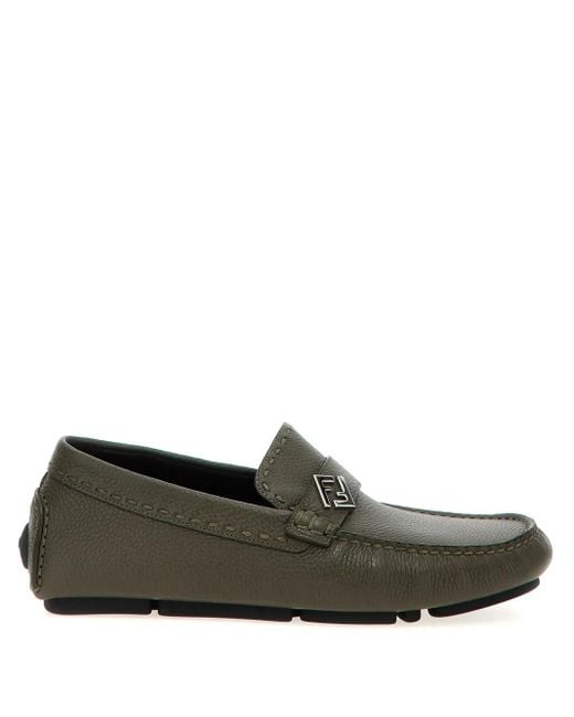 Fendi FF Squared Loafer in Gray für Herren