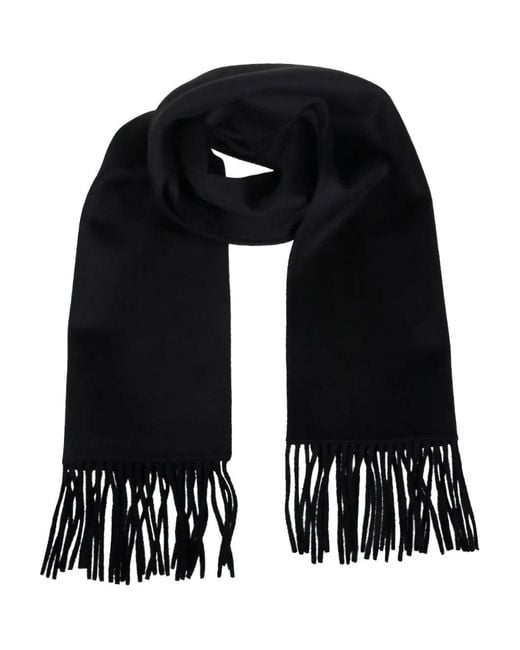 The Dynamis Studio Black Fringed Scarf