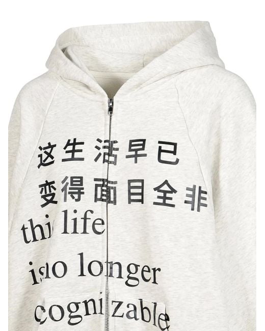 PRAYING White This Life Graphic-Print Zip-Up Hoodie