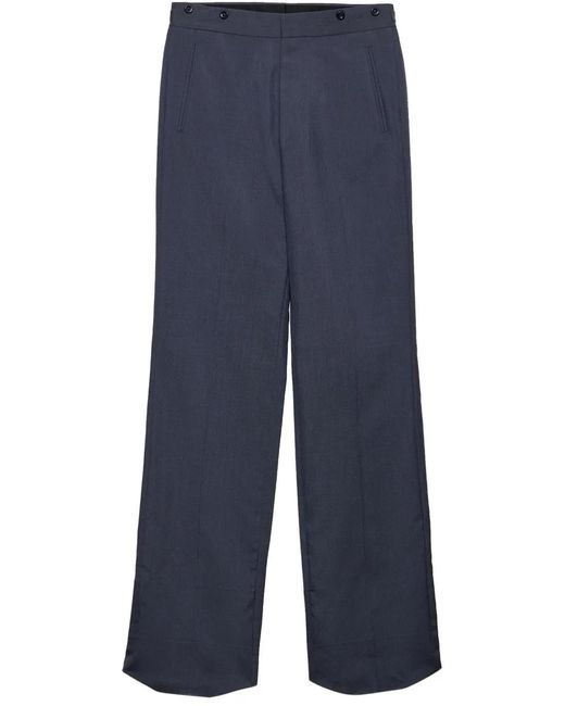 Prada Blue Mohair And Silk Pants for men