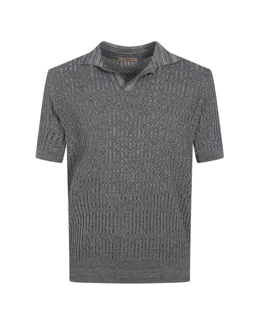 Nuur Gray Knitted T-Shirt for men