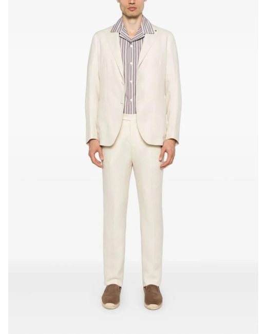 Tagliatore Natural Linen Two-Button Suit for men