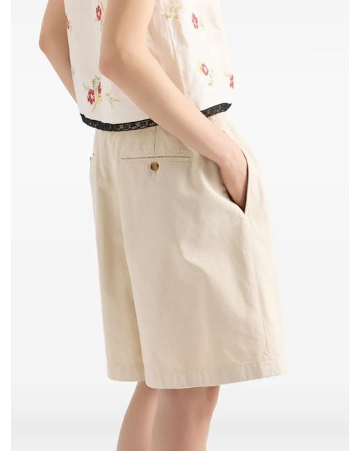 Vieux Bermudas En Gabardine Prada en coloris Natural