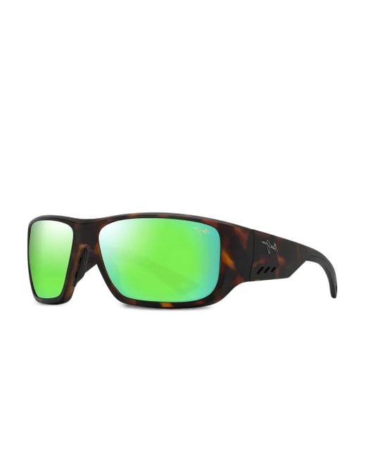 Maui Jim Green Keha Rectangle Sunglasses