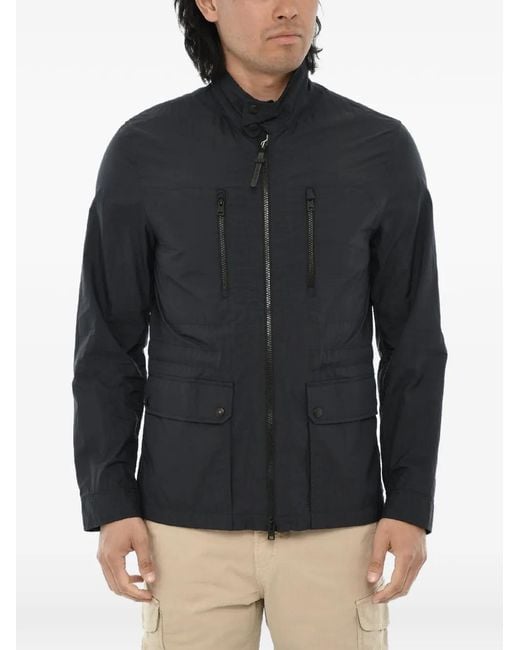 Woolrich Black Zip-Up Drawstring Jacket for men
