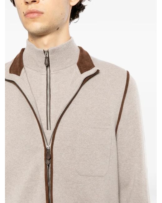 N.Peal Cashmere Gray Shaftesbury Gilet for men