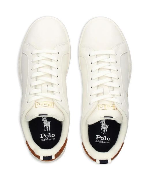 Polo Ralph Lauren White Baskets Lacées Heritage Court Ii À Logo for men