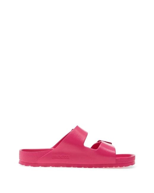 Birkenstock Pink Arizona Buckle-Strap Slides