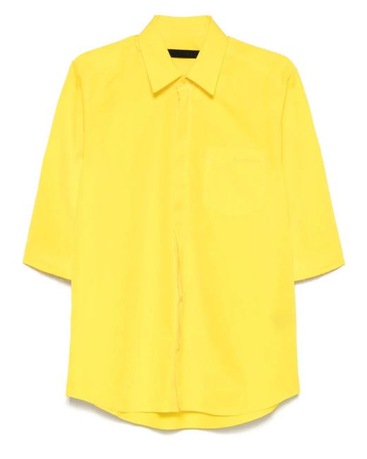 ALAINPAUL Yellow Cotton Shirt
