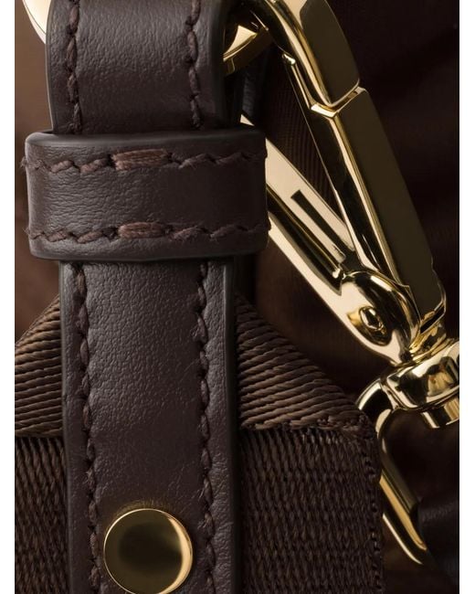 Prada Brown Explore Large Re-Nylon And Leather Bag