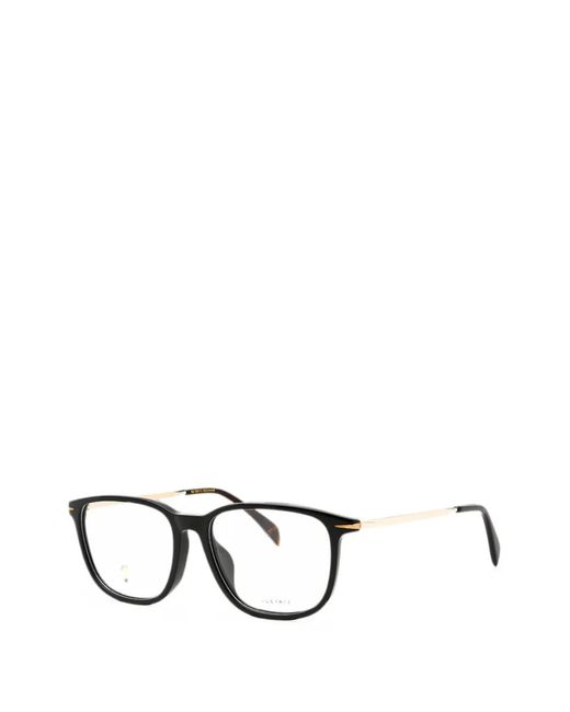 David Beckham Black Rectangle-Frame Glasses for men