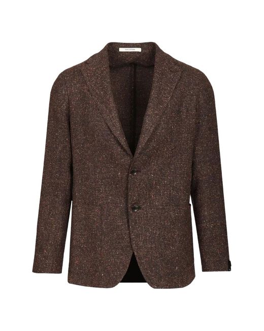 Tagliatore Brown Montecarlo Long-Sleeves Blazer for men