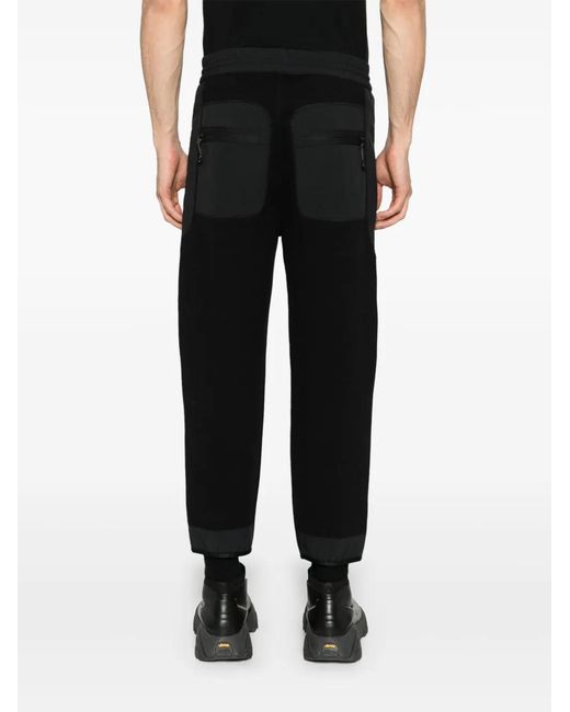 Moncler Black Tricot Cotton Track Pants for men