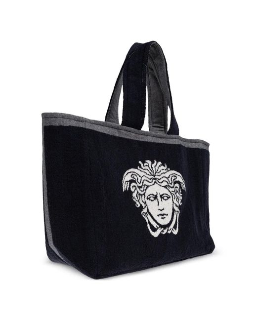 Versace Black Sac De Plage Medusa En Éponge