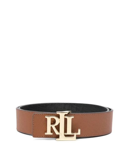 Ralph Lauren White Logo-Detail Buckle Belt