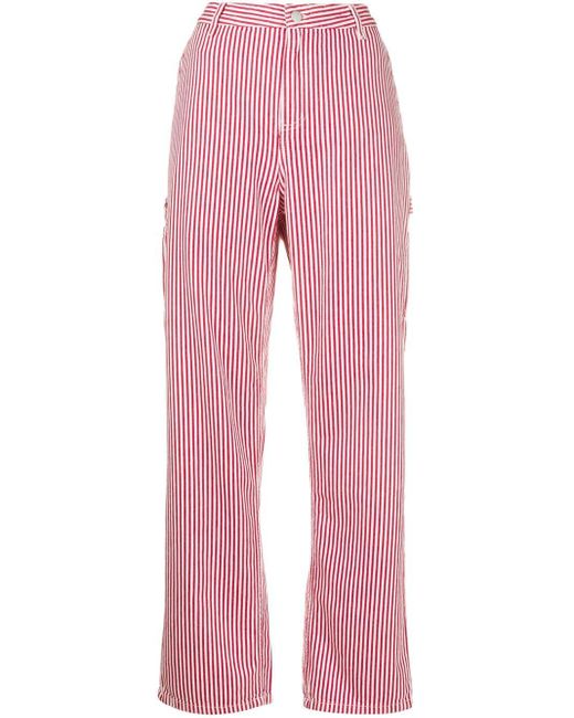 Carhartt WIP Red Striped Trousers