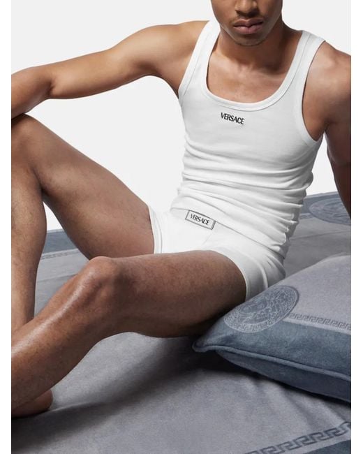 Versace White Logo Briefs for men