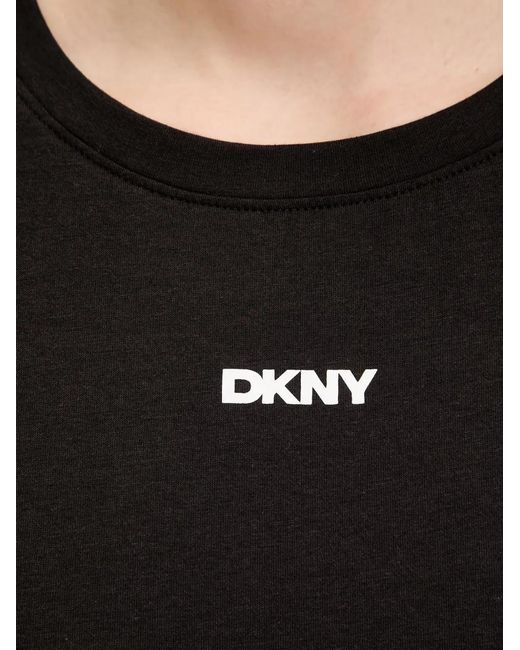 DKNY Black Logo-Print Newspaper-Pattern Pajamas