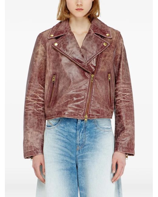 DIESEL Red Biker Jacket