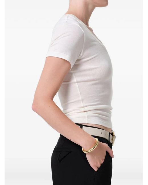 Citizens of Humanity White Ribbed T-Shirt