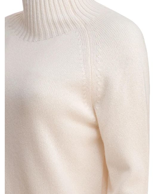 Kangra White High-Neck Cashmere Sweater